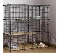 Cat Cage Large Indoor Multi-layer Metal Cat Cage Suitable For 1-2 Cats Small Dog Cage Small Animal Cat Supplies Pet Rest Place Indoor DIY Cat Cage