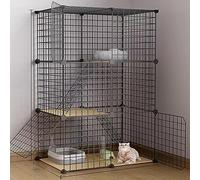 Cat Cage Large Indoor Multi-layer Metal Cat Cage Suitable For 1-2 Cats Small Dog Cage Small Animal Cat Supplies Pet Rest Place Indoor DIY Cat Cage