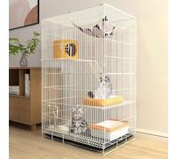 Cat Cage - Large Outdoor Three-Story House, Collapsible Indoor/Outdoor Cat Enclosure, Ideal for Multiple Cats, Perfect for Play