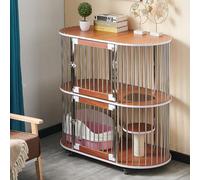 Cat Cage, Large Outdoor Two-Story Enclosure for Multiple Cats, Spacious with Wheels, Multi-Feature Indoor/Outdoor Cat Condo