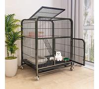 Cat Cage Outdoor Cat Kennel Cat Crate Cage Playpen Cat Enclosure on Wheels Metal Kitten Cage Small Animals Hutch Oversized Cat Villa - for Small Animal, Puppies, Kitties, Bunny (Size : 70X5 (Onec