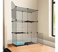 Cat Cage, Outdoor Removable Fence, Extra Large Metal Cage for Small Animals, Easy to Assemble Animal Paradise for Ferrets and Cats