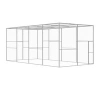 Cat Cage Outdoor Small Animal Pet Cage Galvanised Steel Multi Sizes vidaXL