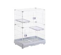 Cat Cage Playpen, 2/3 Tier Large Cat Enclosure with Drawer Tray, Movable Indoor Cat House, Detachable Pet Playpen for Small Animals