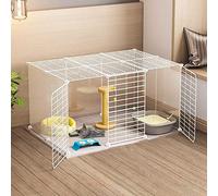 Cat Cage Playpen - Cat Cages Indoor Cat Enclosure Detachable Metal DIY Cat Cages Kennels Cat Crate Cat Condo Dog Crates for Small Dogs Portable Yard Fence - for Small Animal, Puppies, Kittie (11