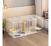Cat Cage Playpen - Cat Cages Indoor Cat Enclosure Detachable Metal DIY Cat Cages Kennels Cat Crate Cat Condo Dog Crates for Small Dogs Portable Yard Fence - for Small Animal, Puppies, Kittie (14