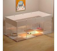 Cat Cage Playpen - Indoor Cat Condo and Enclosure - Detachable Metal Design for Easy Cleaning - Large Exercise Space for Small Pets