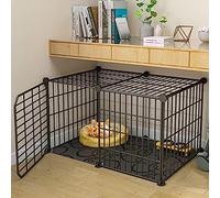 Cat Cage Playpen - Metal Indoor Enclosure for Small Pets, Rabbits, Hedgehogs, and Guinea Pigs - DIY 1-Tier Cat Condo for Safe and Fun Pet Activities