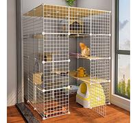 Cat Cage - Portable Metal Wire Playpen for Small Animals, Indoor Outdoor Use, Includes Accessories