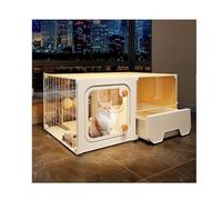 Cat Cage with Integrated Litter Box, Spacious Indoor Enclosure for Safe and Comfortable DIY Cat House