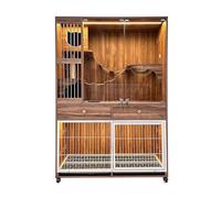 Cat Cage Wood Cat And Dog Kennel Integrated Cage Super Large Free Space Breeding Luxury Villa
