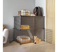 Cat Cages for Indoor Use, Collapsible Metal Cage for Small Animals, Spacious and Versatile Pet Enclosure for Indoor Spaces