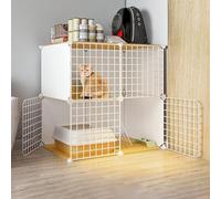 Cat Cages for Indoor Use, Collapsible Metal Cage for Small Animals, Spacious and Versatile Pet Enclosure for Indoor Spaces