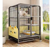 Cat Cages Home Indoor, Super Large Free Space Anti-Splash Sand Deluxe Cat Playpen, Multilayer Design, Bottom Extra Large Tray (Color : Style3, Size : 78x55x110) Warm as Ever