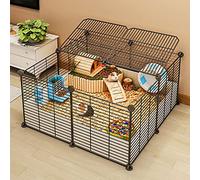 Cat Cages Indoor, Cat Cage Cat Playpen Outdoor Cat Enclosures Detachable Pet Cages Dog Cat House, for Small Animal Cat Guinea Pig Rabbits Hamster Bunny Puppy (Color : Black, Size : 72x72x37cm)