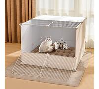 Cat Cages Indoor Cat Enclosure Cat Kennel Kitten Playpen Dog Crates for Large Dogs Ferret Cage Pet Playpen for Indoor/Outdoor Use - Large Exercise Place Ideal for 1-3 Cat