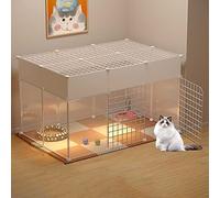 Cat Cages Indoor - Cat Playpen Cat Crate Cat Enclosure Cat Condo Dog Cages for Small Dogs Indoor Ferret Cage Detachable Metal Cat Cages Easy to Clean - Large Exercise Place Ideal for 1-3 Cat