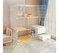 Cat Cages - Indoor Cat Playpen Enclosure for Small Animals, Detachable Wire Design, Ideal for Pets Like Kittens, Ferrets, and Guinea Pigs - Durable and Spacious Setup