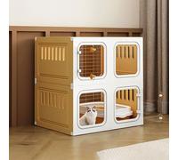 Cat Cages Indoor, DIY Cat Enclosure Cat House Pet Playpen Small Animals Cages Detachable Metal Wire Kennels Crate, Large Exercise Place Ideal for 1-3 Cat