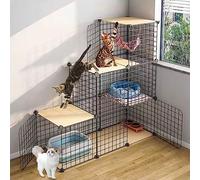 Cat Cages Indoor DIY Cat Playpen Outdoor Cat Enclosures Detachable Small Animal Cage Puppy Crate Cat Cabinet - For Small Pet Cat Puppy