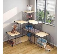 Cat Cages Indoor DIY Cat Playpen Outdoor Cat Enclosures Detachable Small Animal Cage Puppy Crate Cat Cabinet - For Small Pet Cat Puppy