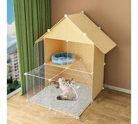 Cat Cages Indoor - Diy Pets Playpen,cat Cage Playpen Exercise Yard Fence Cage with Door Small Animal Cage Enclosure Metal Wire Fence for Kitten Bunny Chinchilla