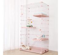 Cat Cages Indoor, Extra Large Cat Cage, Wire Cat Cage, Portable Cat Cage, Pet Cages for Small Animals, Indoor Outdoor Wire Pet Cat Cage (C)