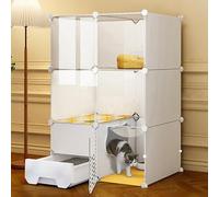 Cat Cages Indoor Large Assembled Cat Enclosures With Litter Box,Cat Playpen Metal Wire Kennels Cat Condo DIY Indoor Pet Home For 1-3 Cat Small Animal (Size : 29.5" L X 15.3" W X 42.9" H)