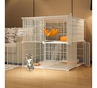cat cages indoor, large cat crate diy pet playpen cat house kitten pen detachable extra cattery, large exercise place ideal for cat, black/white (color : black, size : 111x37x73cm) vision