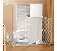 Cat Cages Indoor Large Cat Enclosure, Cat Cage Corner, 3-Tier Cat Kennels, Indoor DIY Cat Playpen for Small Animal, Encrypted Network, Enclosures Large Exercise Place for 1-4 Cats
