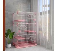 Cat Cages Indoor Large Free-Joined Metal Pet Cage With Widened Floor Cat Crate With Movable Latch Small Animal Cage For Adu,Red-30 cm L x 4 cm W x 20 cm H