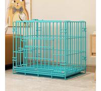 Cat Cages Indoor Large Metal Cat Crate Multifunctional Folding Cat Cage With Pull-Out Tray For Adult Cats Kitten,Blue-50 * 35 * 42cm