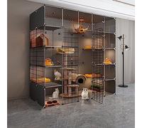 Cat Cages Indoor Large,Portable 3 Tier Pet Cages For Small Animals,For 1-4 Cats,Chinchilla,Small Animals,177 * 72 * 177cm