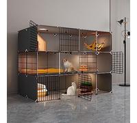 Cat Cages Indoor Large, Portable Cat Cage, 3 Tier Cat Cage, Pet Cages for Small Animals, for 1-4 Cats, Chinchilla, Small Animals (142 * 72 * 107cm)