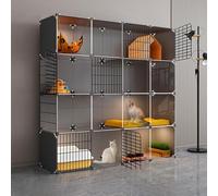 Cat Cages Indoor Large, Portable Cat Cage, 3 Tier Cat Cage, Pet Cages for Small Animals, for 1-4 Cats, Chinchilla, Small Animals