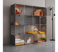 Cat Cages Indoor Large, Portable Cat Cage, 3 Tier Cat Cage, Pet Cages for Small Animals, for 1-4 Cats, Chinchilla, Small Animals