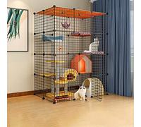 Cat Cages Indoor Large, Portable Guinea Pig Cage, Pet Cages for Small Animals, Collapsible Pet Cage, Cat Cage Extra Large with Resin Foot Pad