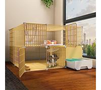Cat Cages Indoor Large With Litter Box And Platforms,Outdoor Cat Enclosures Cat Playpen DIY Indoor Pet Home Cat Condo Indoor Cat Cages Enclosures