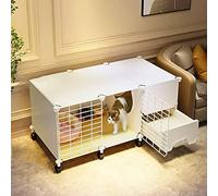Cat Cages Indoor With Drawer Toilet Extra Large Cat Playpen DIY Cat Enclosure With Wheel Collapsible Cat House Condo Cat Perch Cat Gifts For Cat Lovers (Color : A, Size : 112 * 47 * 42cm)