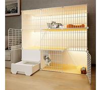 Cat Cages Indoor with Litter Box and Double-Layer Platform, Strong Load-Bearing Capacity, Ideal Cat Crate Pet Playpen with Multiple Accessories