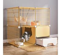 Cat Cages Indoor With Litter Box Detachable Metal Wire Kennels Cat Condo Outdoor DIY Assembledcat Playpen,Pet Cages For Cats Large Exercise Place (Size : 29.5" L X 19.3" W X 28.7" H)