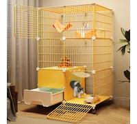 Cat Cages Indoor with Litter Box fit 2 Cats Large Exercise Place Ideal DIY Cat Playpen for Cat and Small Animals Two Models(75 * 49 * 113cm)