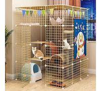 Cat Cages, Large Pet Bed, Extra Large Detachable Cat Enclosure with Litter Tray, 3 Tiers, Small Animal Cage, Metal, 15 Sizes