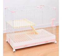 Cat Cages on Wheels, Enclosed Cat Playpen, Indoor Cat Enclosure with Pull-out Tray for Small Animals