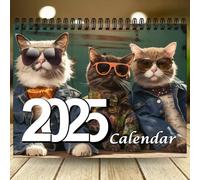 Cat Calendar 2025, Funny Cat Calendar 2025 Wall Calendar, Cat Calendar, Desk Calendar, Literary Cat Calendar 2025, Family Planner, Decorative Creative Desk Calendar