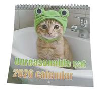 Cat Calendar 2026 Cute Kittens Calendar, Funny Whimsical Cat Wall Calendar 2026, 21 x 22 cm, 12 Month, Lovely Cats