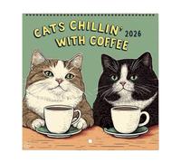 Cat Calendar 2026 - Funny Cat Wall Calendar 2026. Large 12 Month, Month To View With Notes & Checklist Pages, Scheduling Tool Monthly Planner