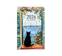 Cat Calendar - Cute 12 Months - Hangable Monthly Desktop Calendars | for Home Family School Study Organizing Workplace Table Planning Friends