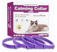 Cat Calming Collar, 4-Pack Pheromone Collars for Cats - Adjustable 15″, 60-Day Lasting Stress & Anxiety Relief Fei