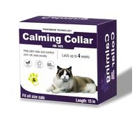 Cat Calming Collar, Pheromone Anti-Anxiety Treatment, Water Resistant (deep purple)